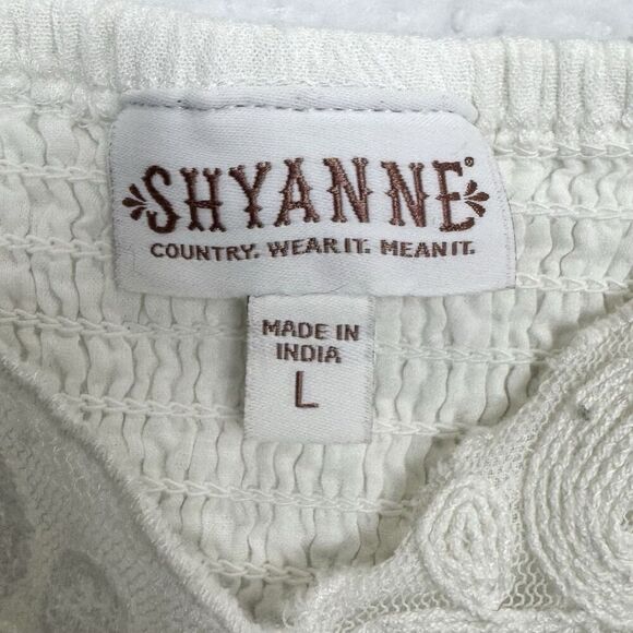 Y2K Embroidered Lace Babydoll Tank Top Size L Fairy Boho Feminine Romantic 90s - Picture 4 of 7